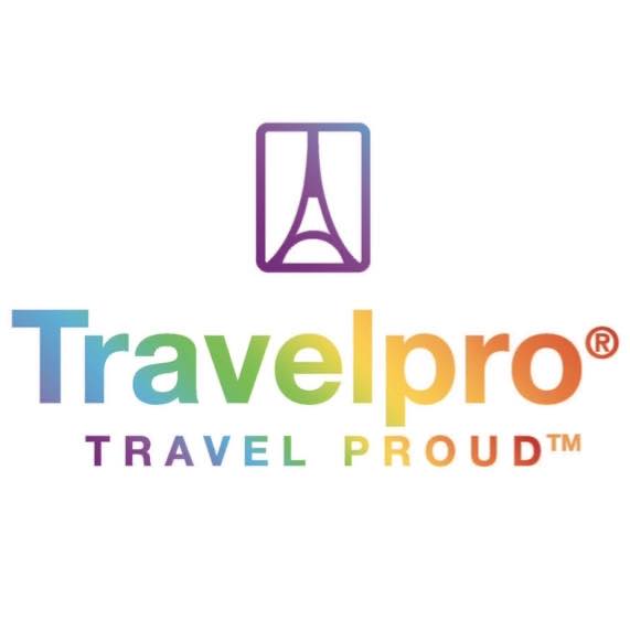 Logotipo de Travelpro del arco iris